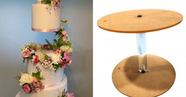 Floating 6 Inch Cake Stand With 20mm Rod